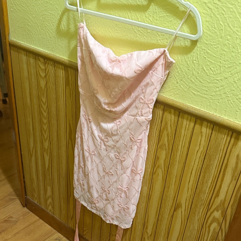 Pink Spaghetti Strap Dress